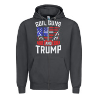 Smoke god guns and trump Zipper Hoodie - artisFamous