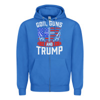 True Royal god guns and trump Zipper Hoodie - artisFamous
