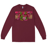 Burgundy Stuck On You Long Sleeve Tee - CowhideDigitalArt