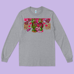Stuck On You Long Sleeve Tee Designed By Cowhidedigitalart