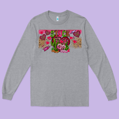 Stuck On You Long Sleeve Tee Designed By Cowhidedigitalart