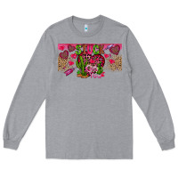 Heather Grey Stuck On You Long Sleeve Tee - CowhideDigitalArt
