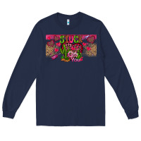 Navy Stuck On You Long Sleeve Tee - CowhideDigitalArt