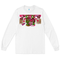White Stuck On You Long Sleeve Tee - CowhideDigitalArt