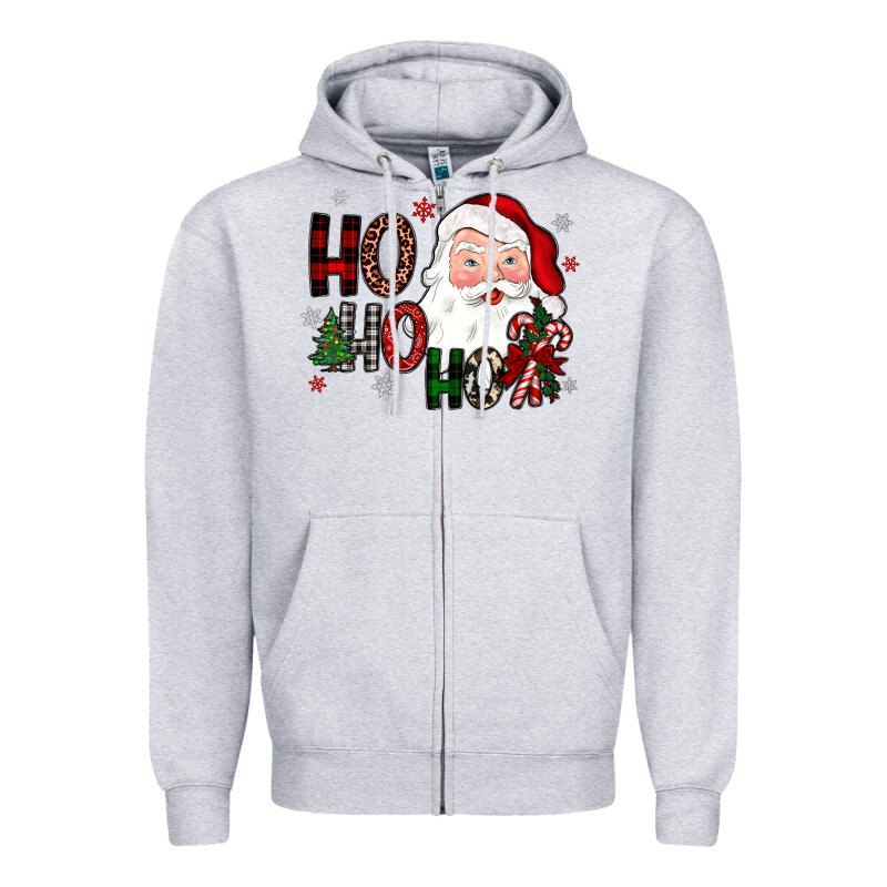 Ho Ho Ho Zipper Hoodie by JahusDesignShop | Teevron