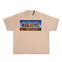 Christmas Believe License Plate Urban Heavy Tee | Teevron