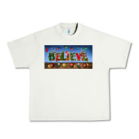 Pistachio christmas believe license plate Urban Heavy Tee - BundleAndBundleShop