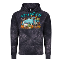 Cloud Black Happy Fall Y'all Vintage Hoodie - LillyAllenDesigns