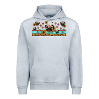 Heather Grey western pug dogs Urban Hoodie - Jasminsmagicworld