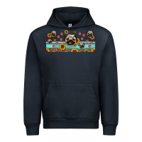Navy western pug dogs Urban Hoodie - Jasminsmagicworld