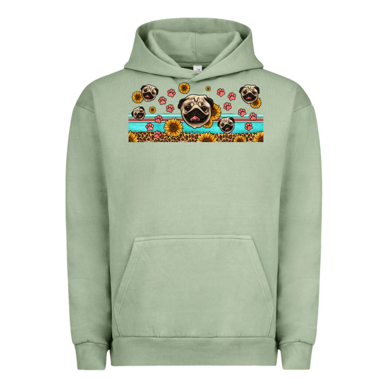Western Pug Dogs Urban Hoodie by Jasminsmagicworld | Teevron