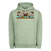 Pigment Oil Green western pug dogs Urban Hoodie - Jasminsmagicworld