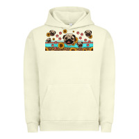 Pigment Pistachio western pug dogs Urban Hoodie - Jasminsmagicworld