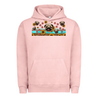Pigment Salmon western pug dogs Urban Hoodie - Jasminsmagicworld
