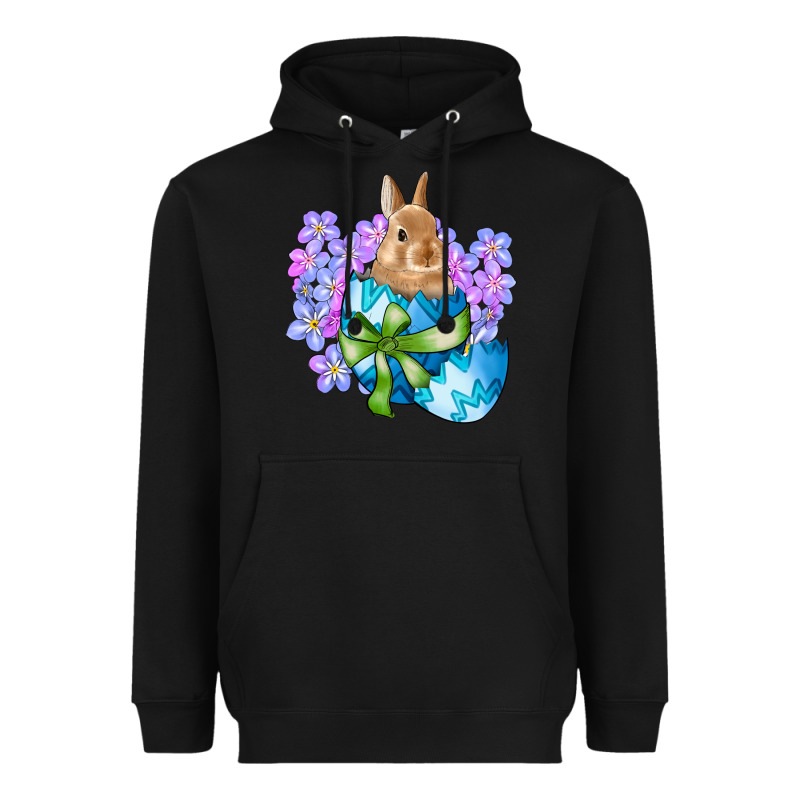 Easter Bunny Egg Flowers Heavyweight Hoodie by RanaPortraitStore | Teevron