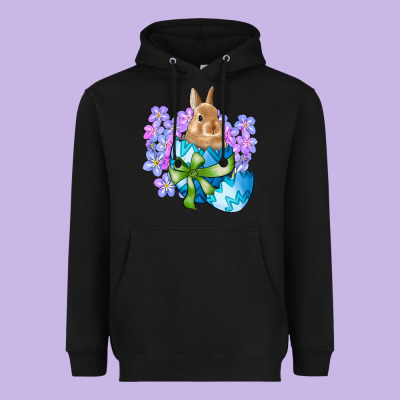 Easter Bunny Egg Flowers Heavyweight Hoodie Designed By Ranaportraitstore