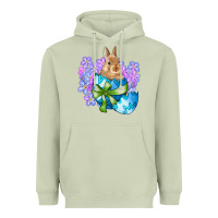 Matcha easter bunny egg flowers Heavyweight Hoodie - RanaPortraitStore