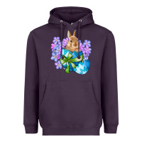 Plum easter bunny egg flowers Heavyweight Hoodie - RanaPortraitStore