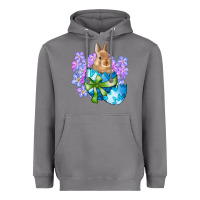 Storm easter bunny egg flowers Heavyweight Hoodie - RanaPortraitStore