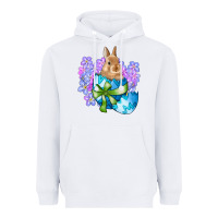 White easter bunny egg flowers Heavyweight Hoodie - RanaPortraitStore