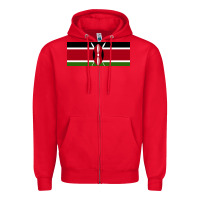 Red kenya flag Zipper Hoodie - artisFamous
