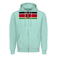 Seafoam kenya flag Zipper Hoodie - artisFamous