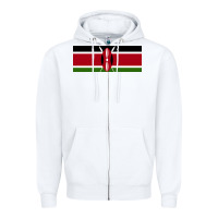 White kenya flag Zipper Hoodie - artisFamous