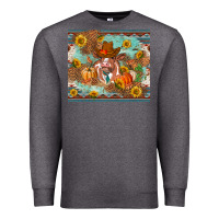 Charcoal Heather Fall heifer cow Premium Sweatshirt - RanaPortraitStore