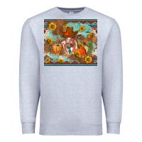 Heather Grey Fall heifer cow Premium Sweatshirt - RanaPortraitStore