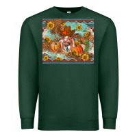 Sports Green Fall heifer cow Premium Sweatshirt - RanaPortraitStore