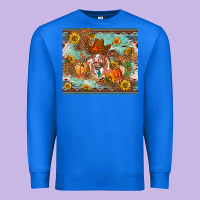 Fall Heifer Cow Premium Sweatshirt Designed By Ranaportraitstore