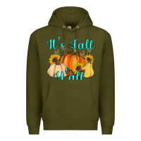 Army Green it's fall y'all Premium Hoodie - Artiststas