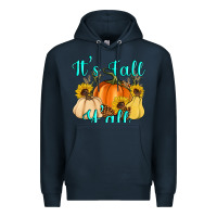 Navy it's fall y'all Premium Hoodie - Artiststas