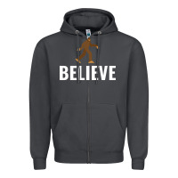 Smoke believe bigfoot white Zipper Hoodie - artisFamous