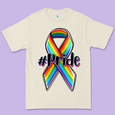 Pride Lgbtq Awareness Ribbon Premium Tee Designed By Oliviacreatesart