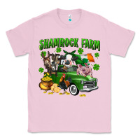 Bubblegum Pink Shamrock farm Classic Tee - CowGirlArtShop