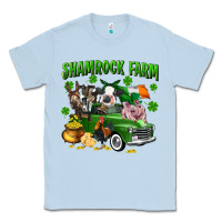 Dusty Blue Shamrock farm Classic Tee - CowGirlArtShop