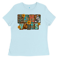 Baby Blue Western Mama Vibes Mother's Day Ladies Tee - FaDigitalArtStudio