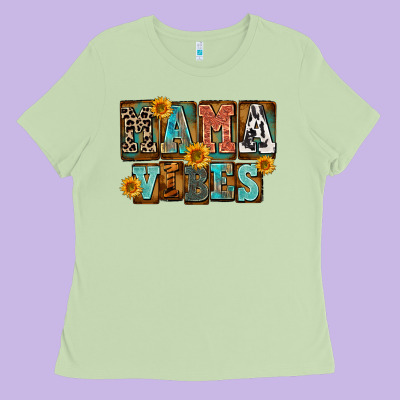 Western Mama Vibes Mother's Day Ladies Tee Designed By Fadigitalartstudio