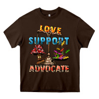 Chocolate Brown Love support advocate Heavy Core Tee - CowGirlArtShop