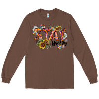 Chestnut Stay Groovy Long Sleeve Tee - CowhideDigitalArt