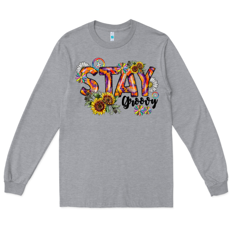 Stay Groovy Long Sleeve Tee by CowhideDigitalArt | Teevron