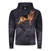 Cloud Black German Shepherd Dog Illustrations Vintage Hoodie - LillyAllenDesigns
