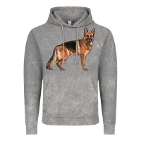 Cloud Rock German Shepherd Dog Illustrations Vintage Hoodie - LillyAllenDesigns