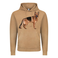 Vintage Camel German Shepherd Dog Illustrations Vintage Hoodie - LillyAllenDesigns