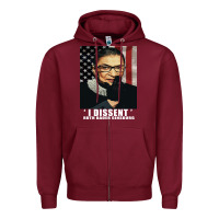 Burgundy Notorious R.B.G. Funny Progressive, Liberal Ruth Bader Ginsburg Zipper Hoodie - artisFamous