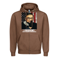 Chestnut Notorious R.B.G. Funny Progressive, Liberal Ruth Bader Ginsburg Zipper Hoodie - artisFamous