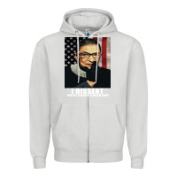 Dove Grey Notorious R.B.G. Funny Progressive, Liberal Ruth Bader Ginsburg Zipper Hoodie - artisFamous