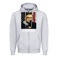 Heather Grey Notorious R.B.G. Funny Progressive, Liberal Ruth Bader Ginsburg Zipper Hoodie - artisFamous