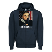 Navy Notorious R.B.G. Funny Progressive, Liberal Ruth Bader Ginsburg Zipper Hoodie - artisFamous